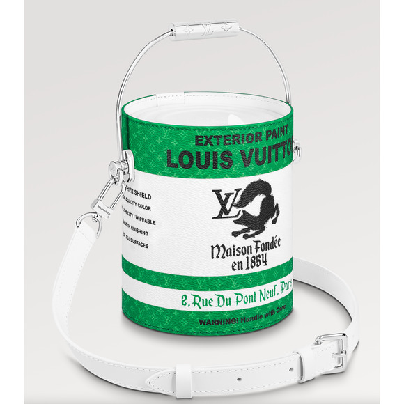 Louis Vuitton Green LV Paint Can Monogram Top Handle Shoulder Crossbody Bag - Picture 1 of 14